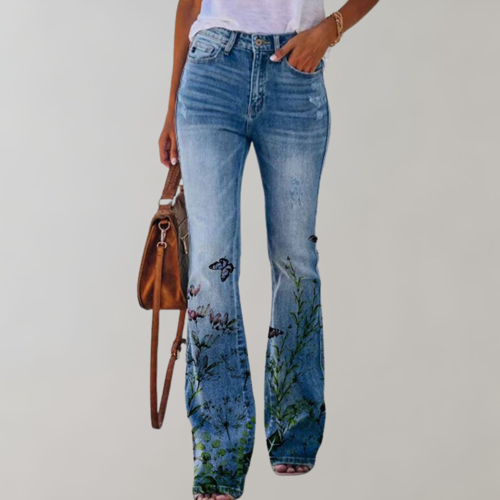 Pantalones Estampados Con Estilo Para Mujer | Pierna Ancha
