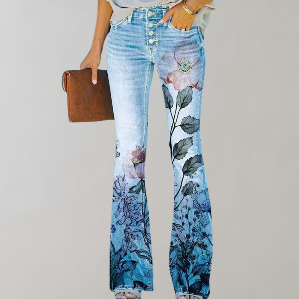 Pantalones Estampados Con Estilo Para Mujer | Pierna Ancha