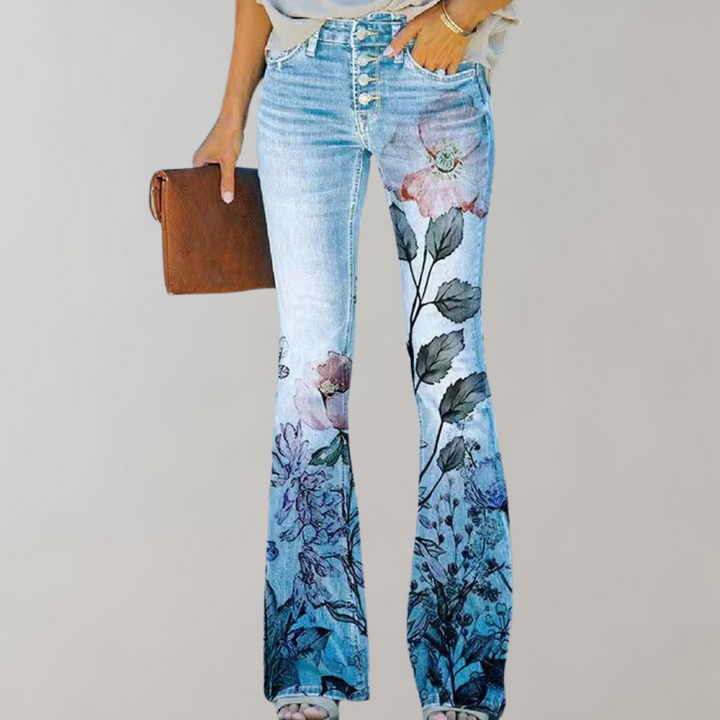 Pantalones Estampados Con Estilo Para Mujer | Pierna Ancha