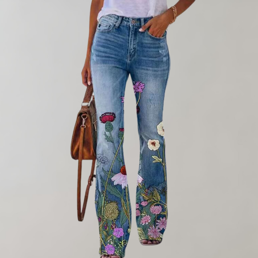 Pantalones Estampados Con Estilo Para Mujer | Pierna Ancha