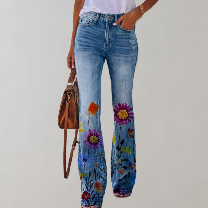 Pantalones Estampados Con Estilo Para Mujer | Pierna Ancha