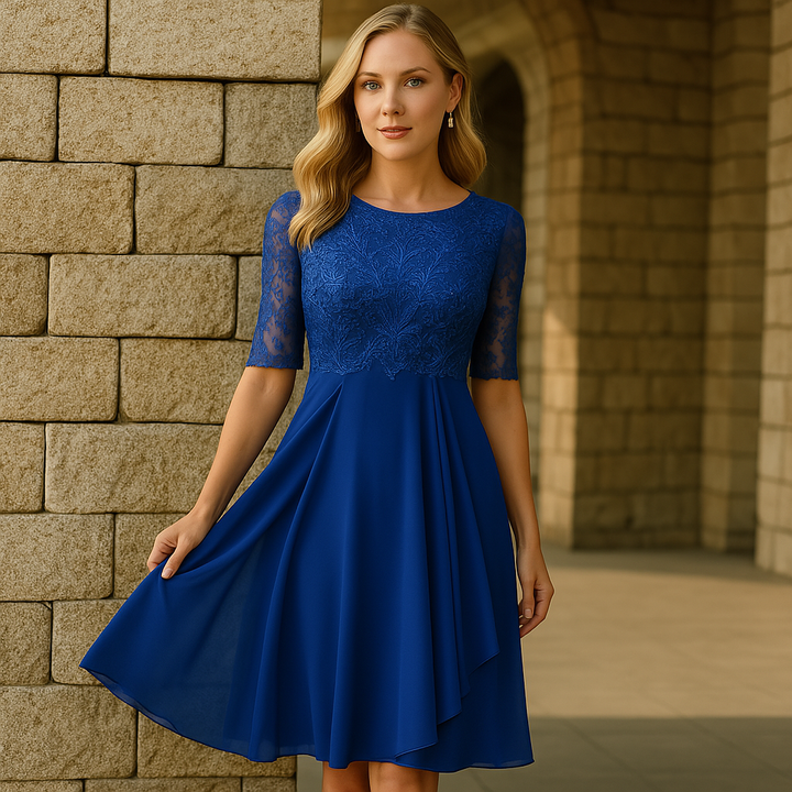 Mujeres Elegante 3/4 Manga A-line Vestido | Midi