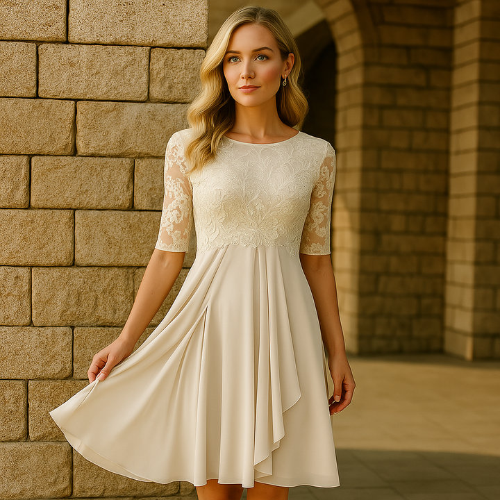 Mujeres Elegante 3/4 Manga A-line Vestido | Midi