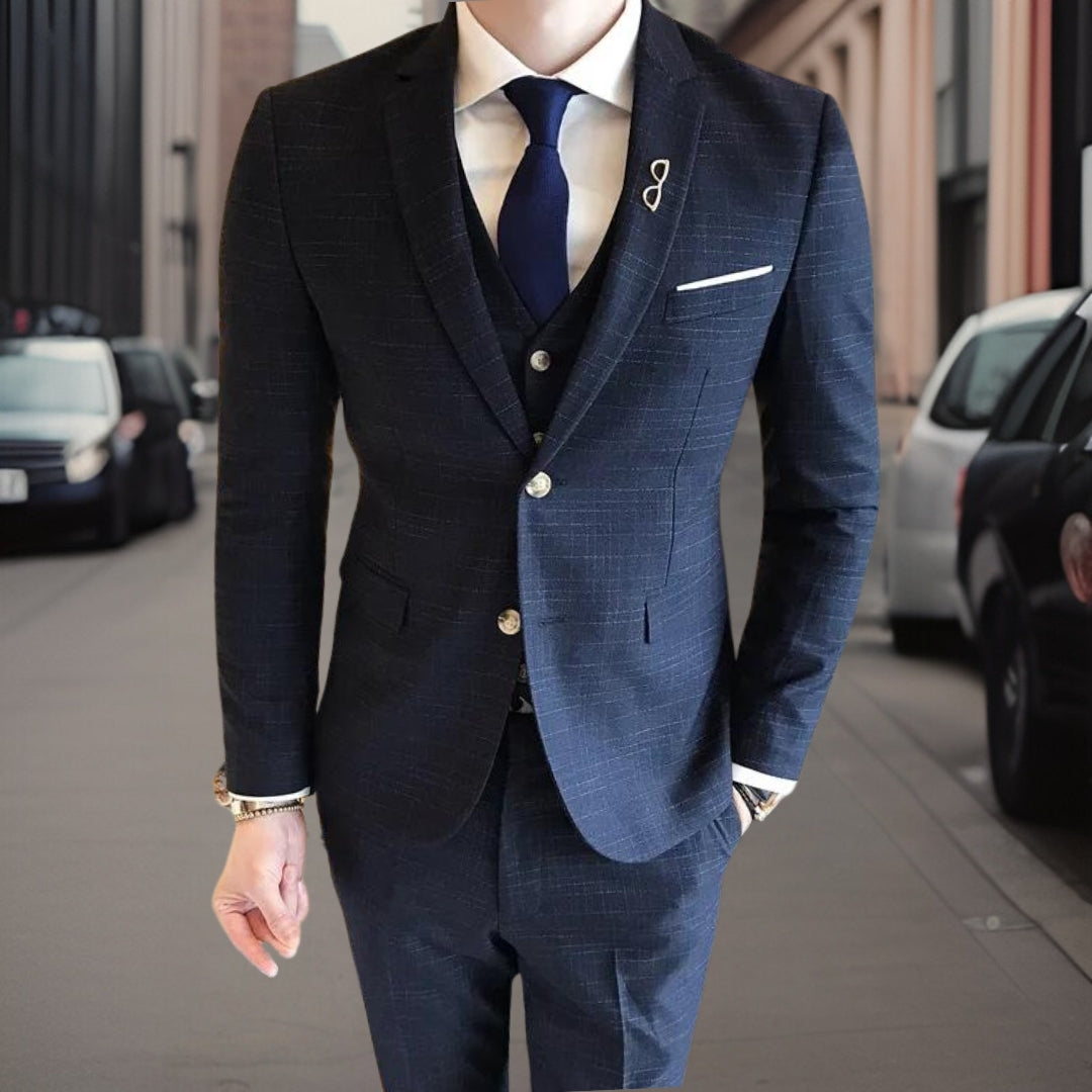 Traje Para Invitado De Boda Formal De Tres Piezas Corte Ajustado Para Hombre | Moderno