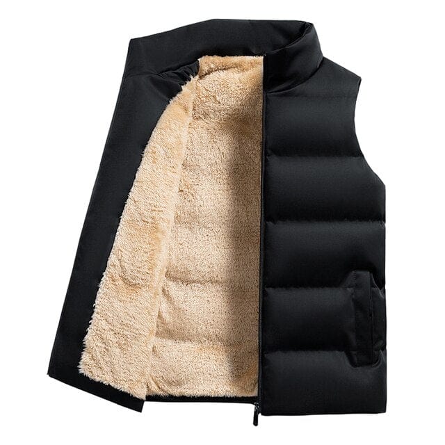 Chaleco Acolchado Con Cremallera Para Hombre | Sin Mangas