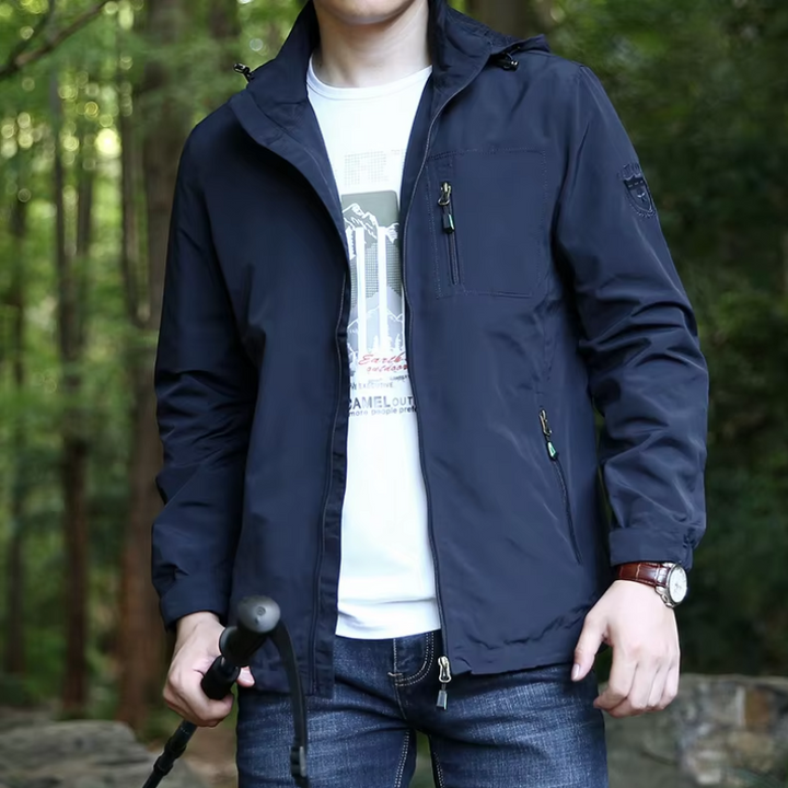 Chaqueta Con Capucha Para Hombre Para Actividades Al Aire Libre | Cremallera Frontal