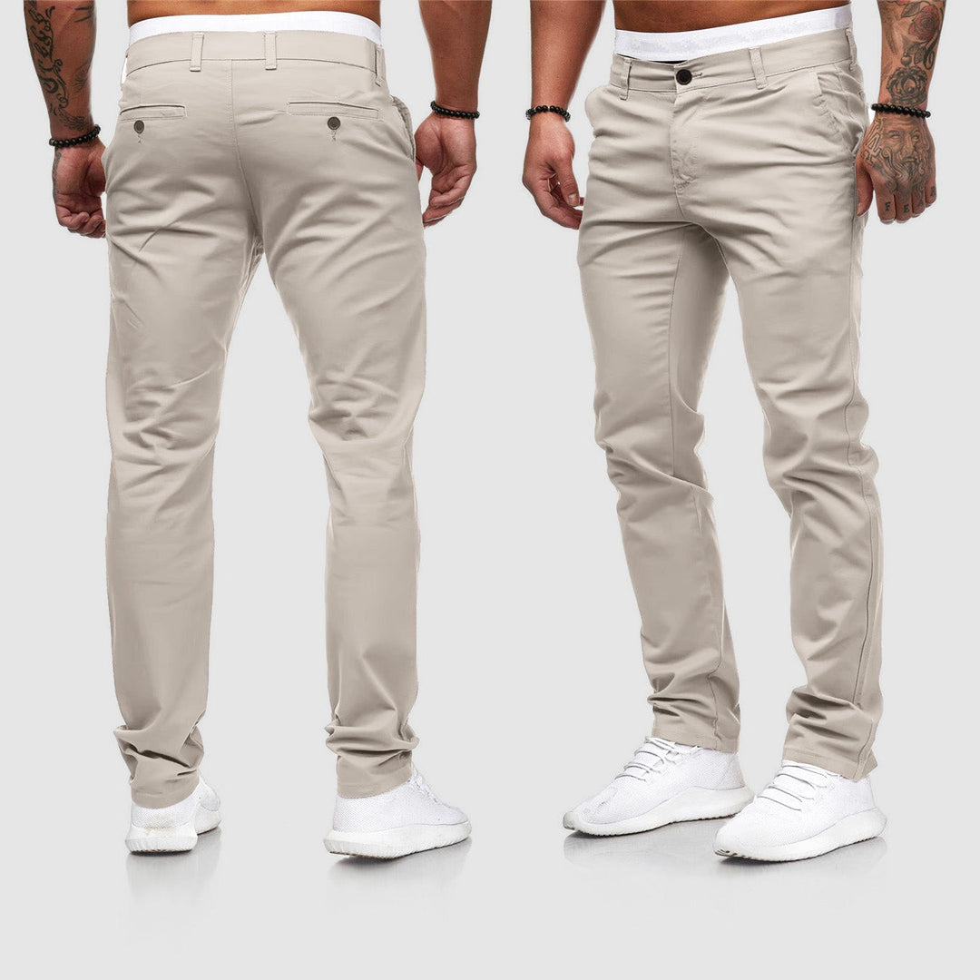 Pantalones Cómodos De Corte Ajustado Para Hombre | Informales