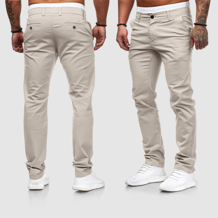 Pantalones Cómodos De Corte Ajustado Para Hombre | Informales