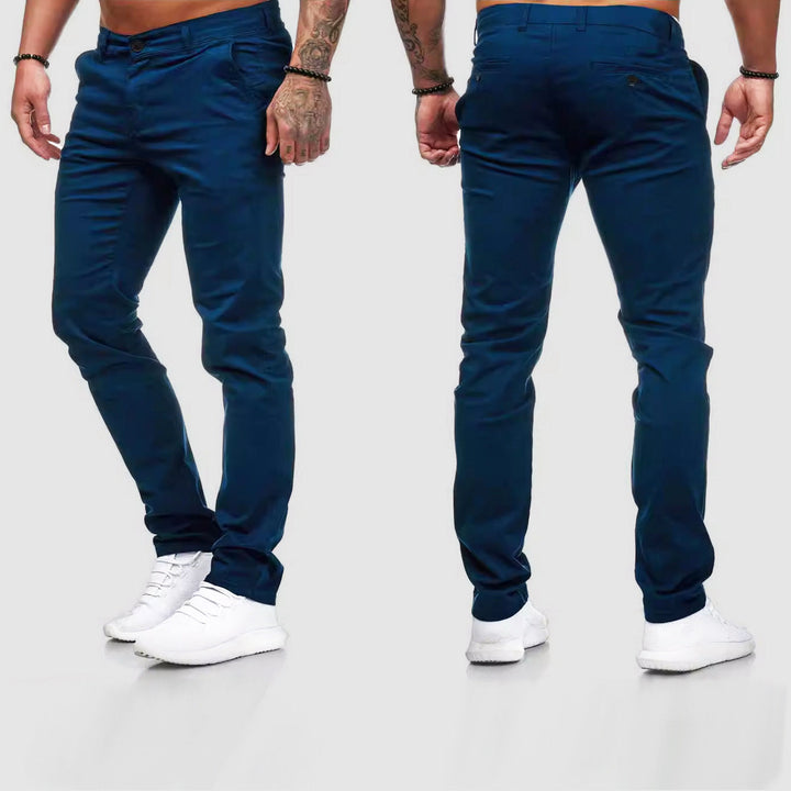 Pantalones Cómodos De Corte Ajustado Para Hombre | Informales