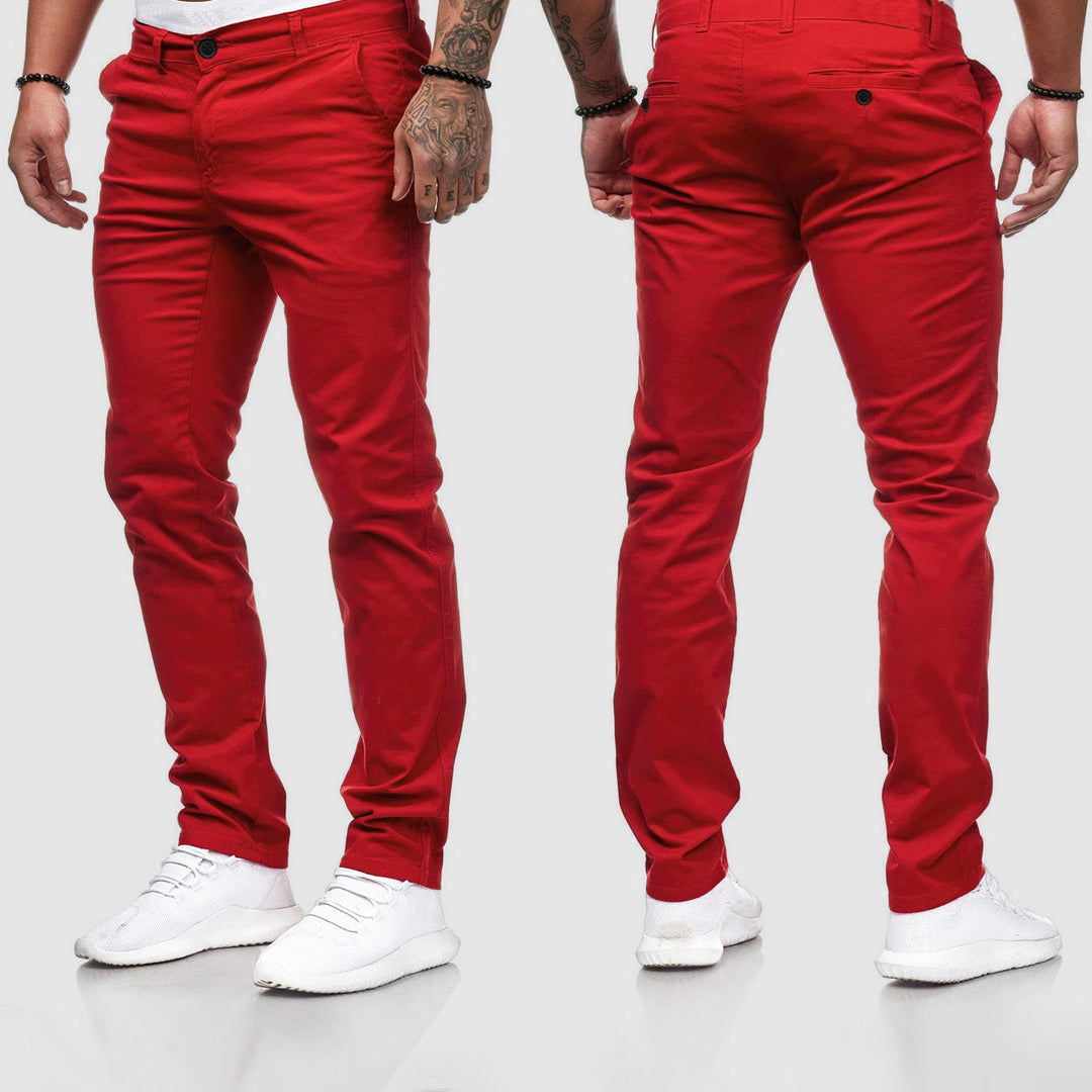 Pantalones Cómodos De Corte Ajustado Para Hombre | Informales