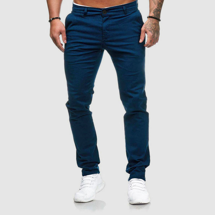 Pantalones Cómodos De Corte Ajustado Para Hombre | Informales
