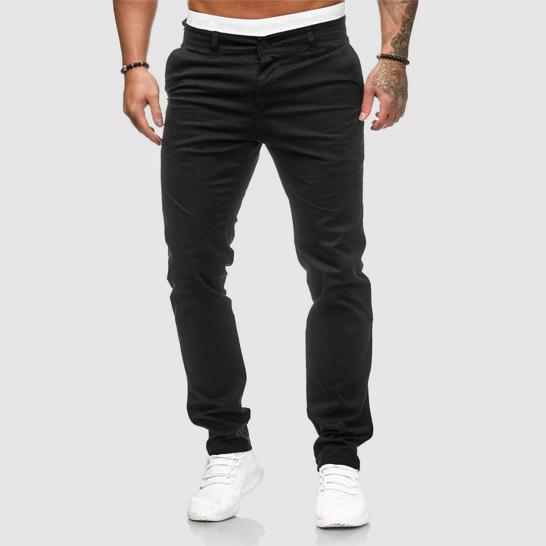 Pantalones Cómodos De Corte Ajustado Para Hombre | Informales