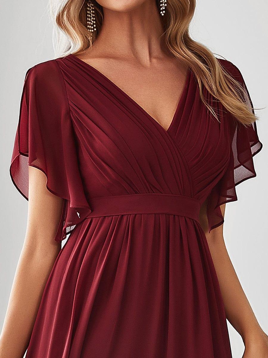 Elegante Vestido De Cuello En V Para Mujer | Maxi