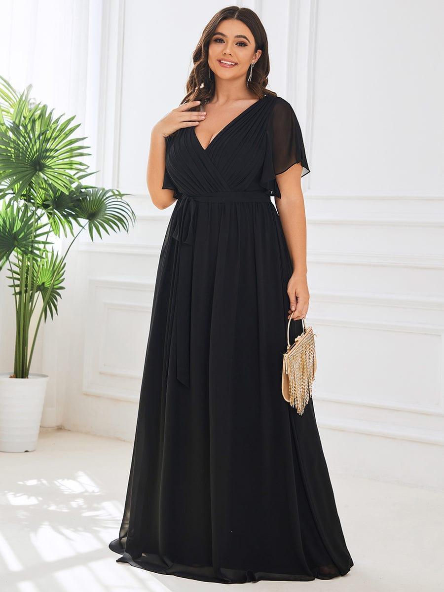 Elegante Vestido De Cuello En V Para Mujer | Maxi