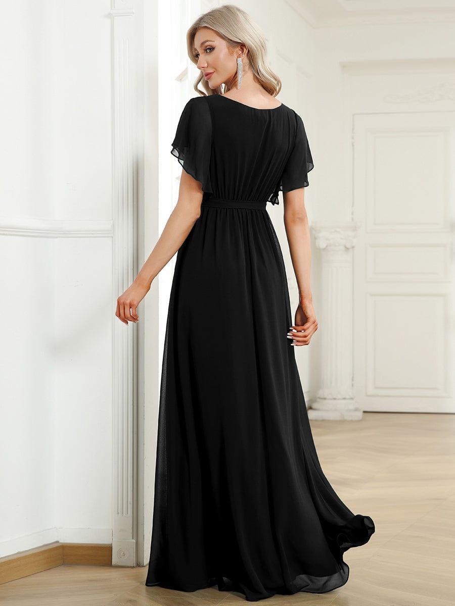 Elegante Vestido De Cuello En V Para Mujer | Maxi