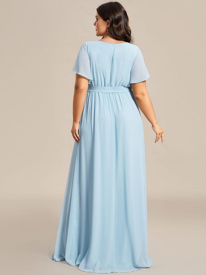 Elegante Vestido De Cuello En V Para Mujer | Maxi