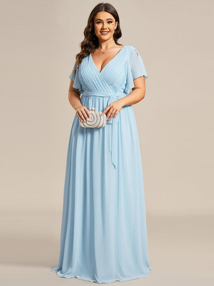 Elegante Vestido De Cuello En V Para Mujer | Maxi