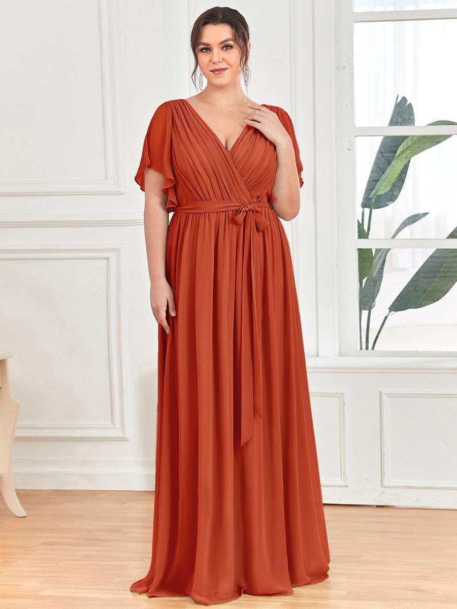 Elegante Vestido De Cuello En V Para Mujer | Maxi