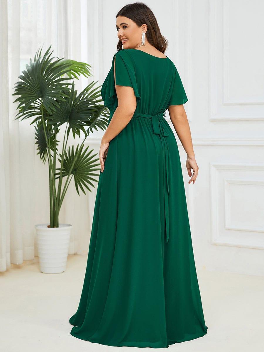 Elegante Vestido De Cuello En V Para Mujer | Maxi