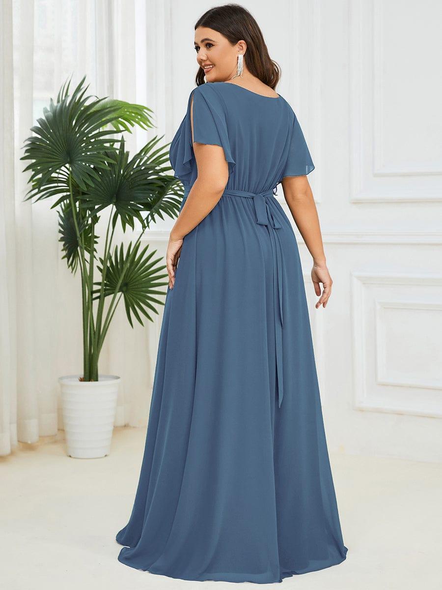 Elegante Vestido De Cuello En V Para Mujer | Maxi