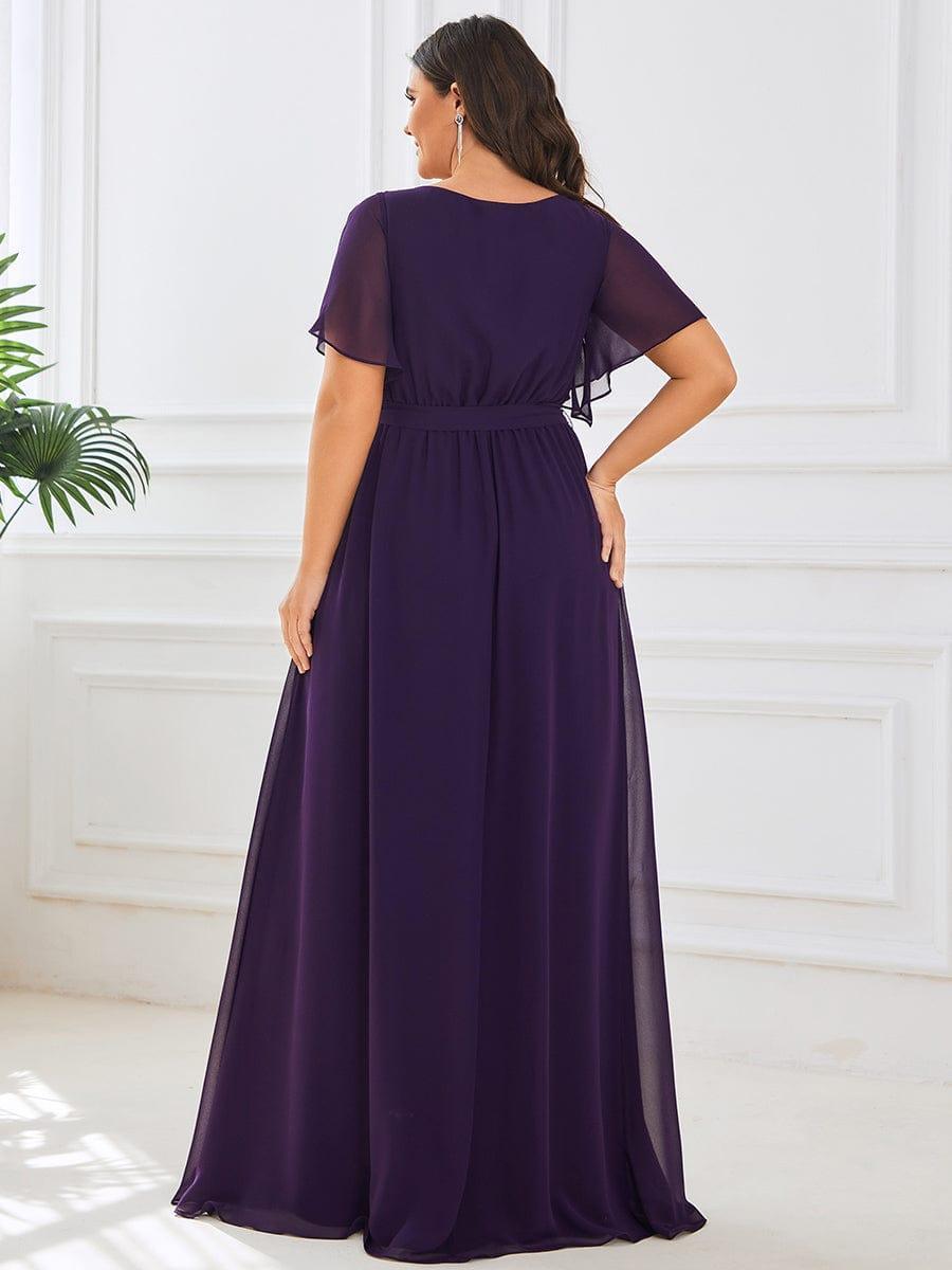 Elegante Vestido De Cuello En V Para Mujer | Maxi