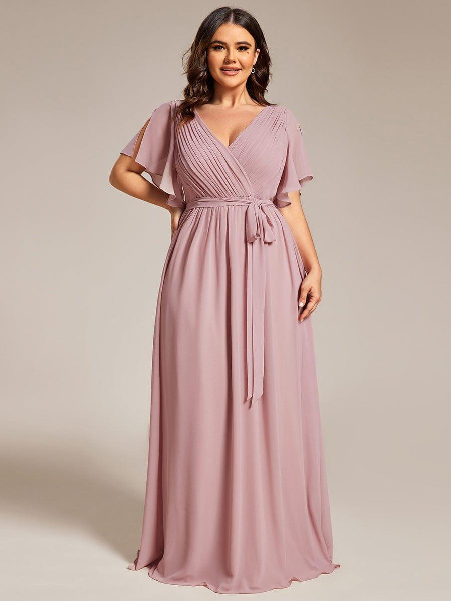 Elegante Vestido De Cuello En V Para Mujer | Maxi