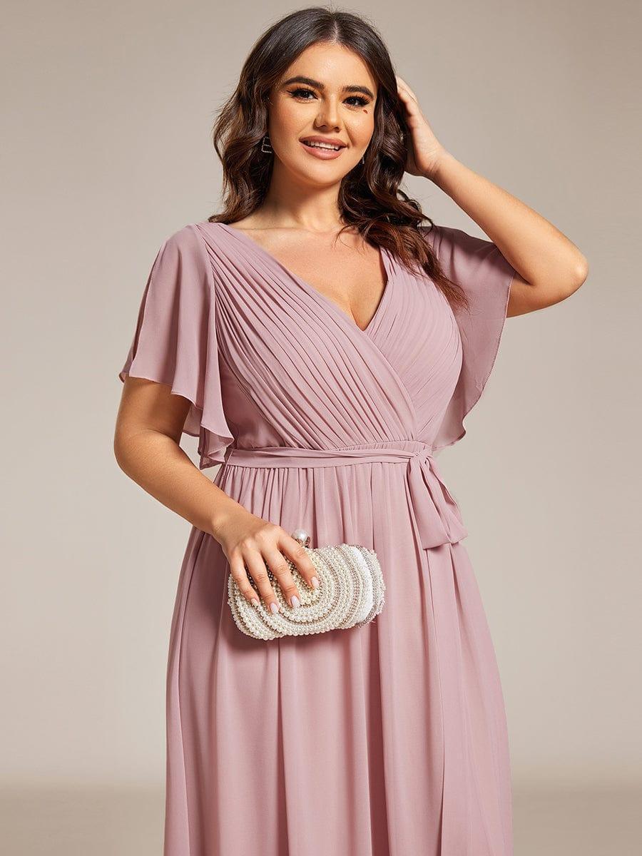 Elegante Vestido De Cuello En V Para Mujer | Maxi