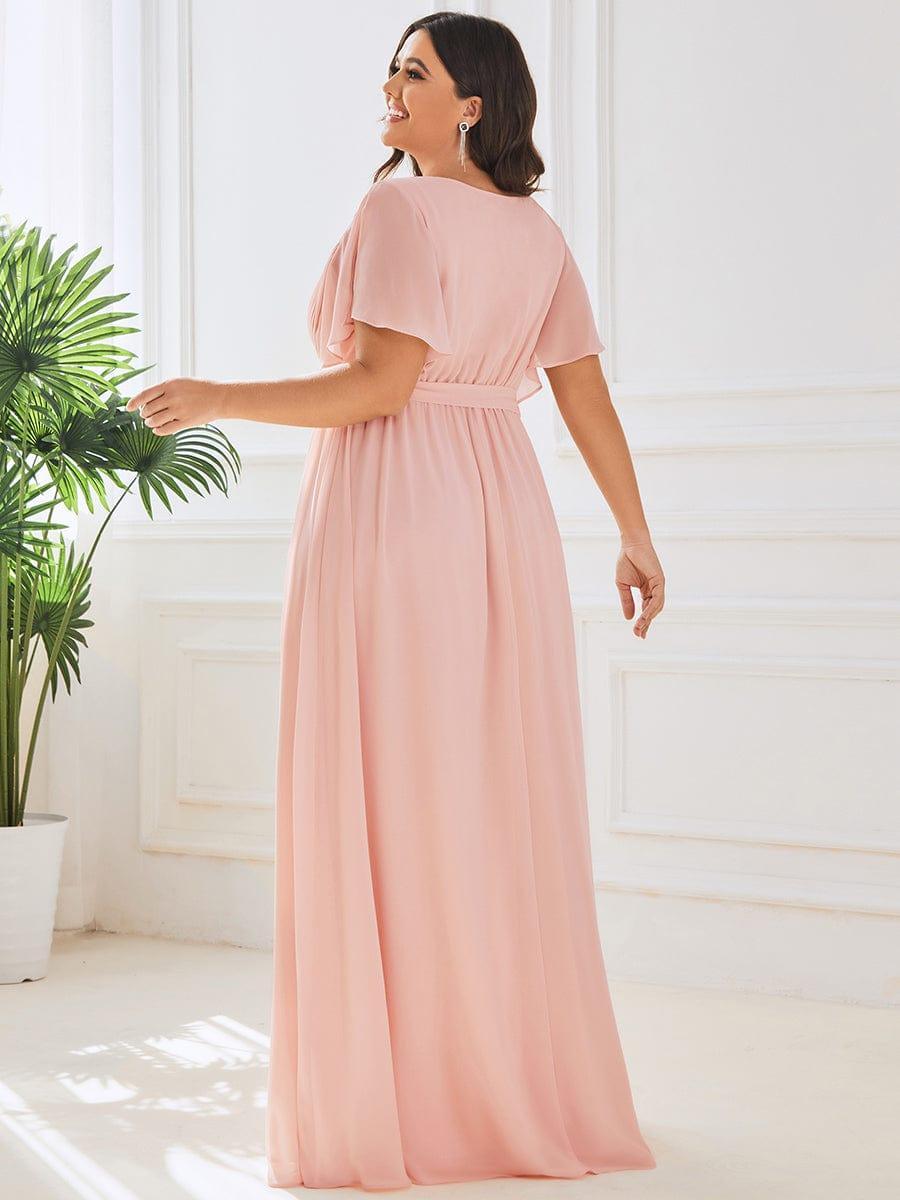 Elegante Vestido De Cuello En V Para Mujer | Maxi