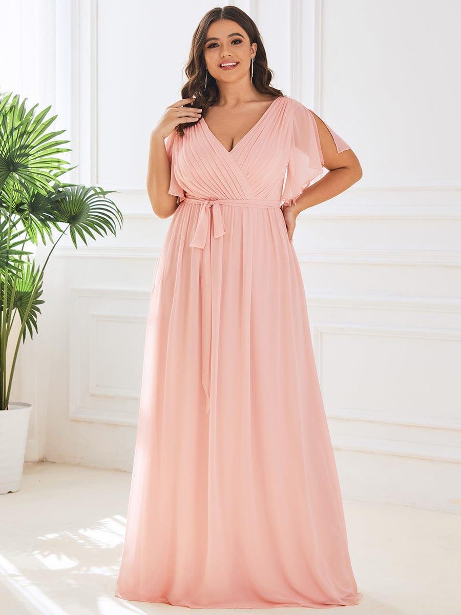 Elegante Vestido De Cuello En V Para Mujer | Maxi