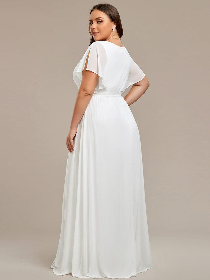 Elegante Vestido De Cuello En V Para Mujer | Maxi