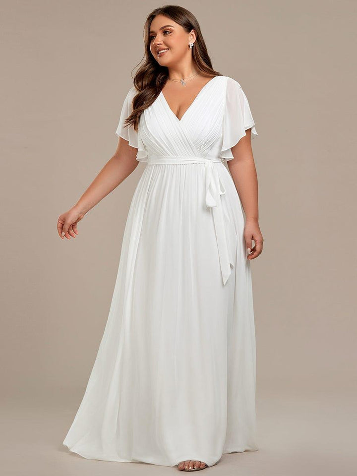 Elegante Vestido De Cuello En V Para Mujer | Maxi