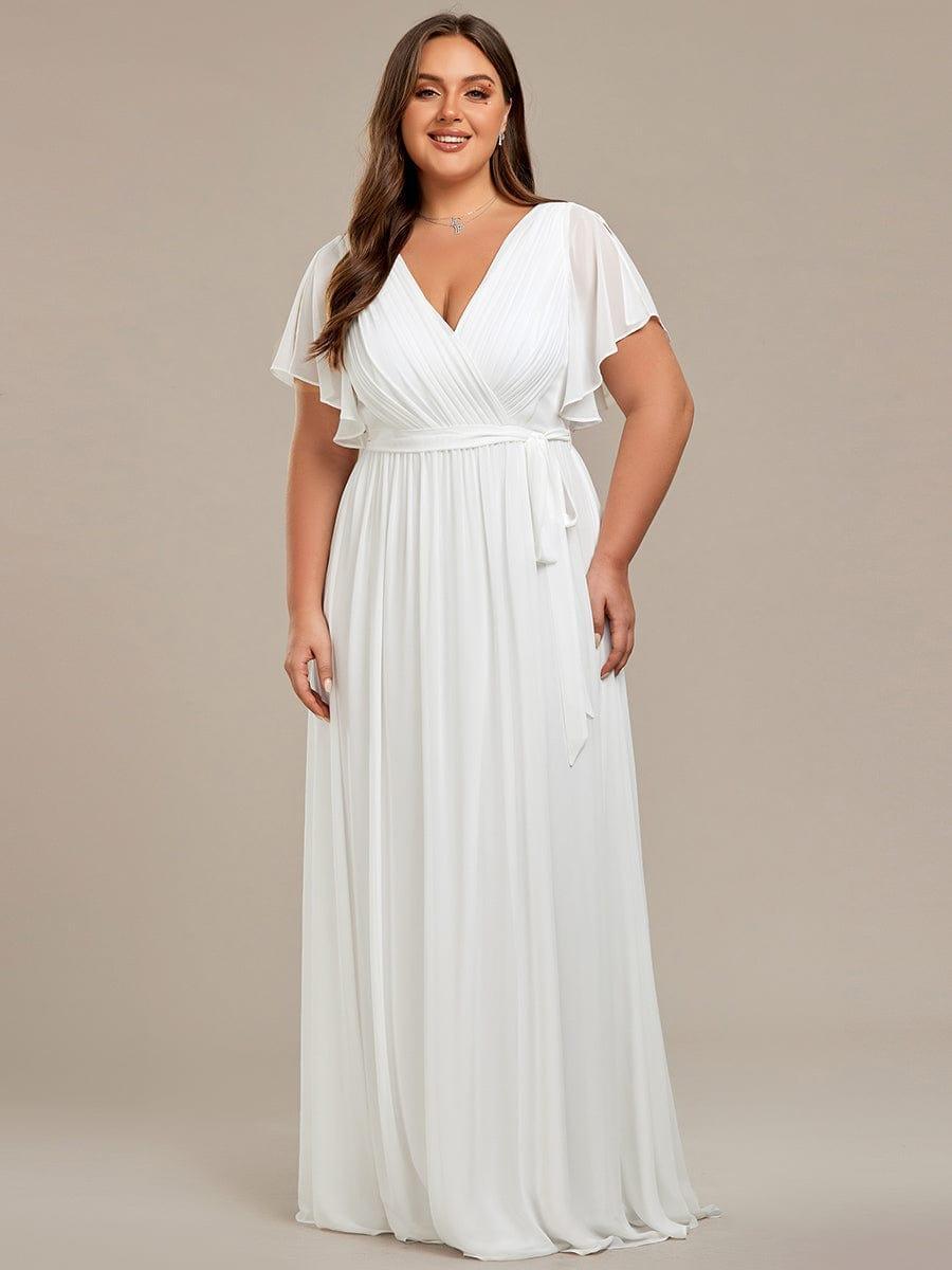 Elegante Vestido De Cuello En V Para Mujer | Maxi