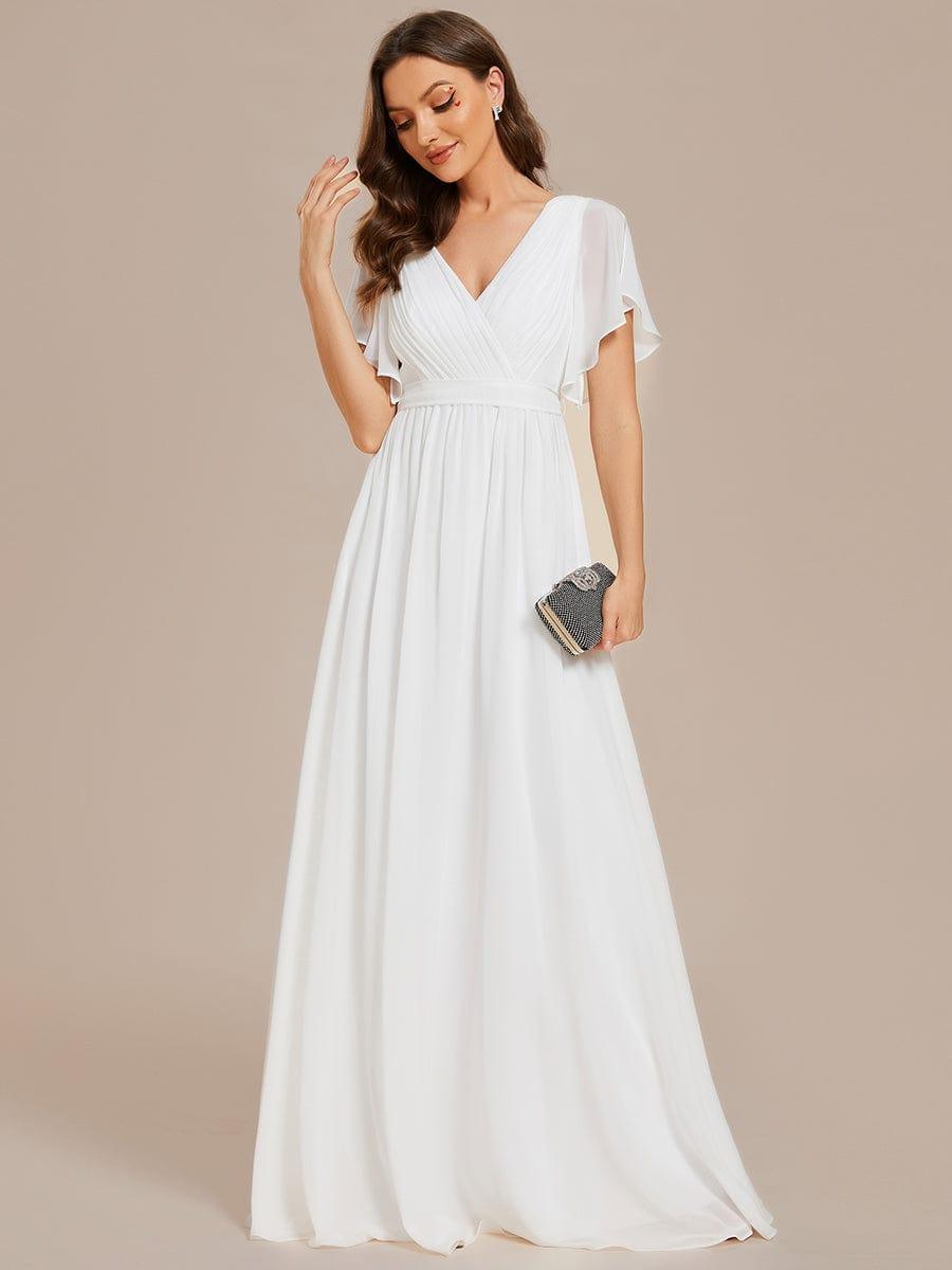 Elegante Vestido De Cuello En V Para Mujer | Maxi