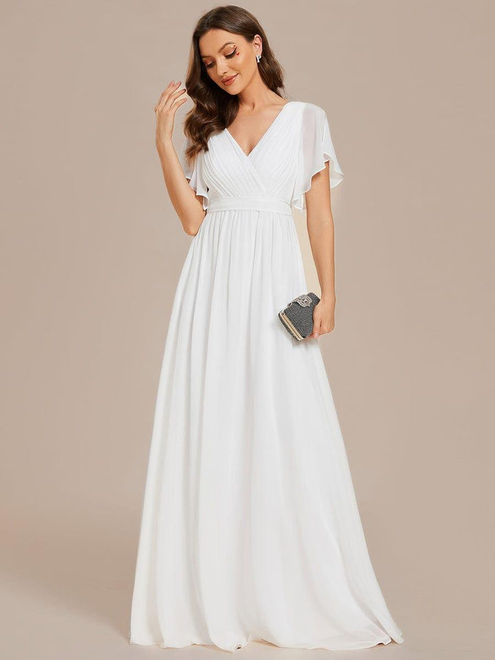 Elegante Vestido De Cuello En V Para Mujer | Maxi