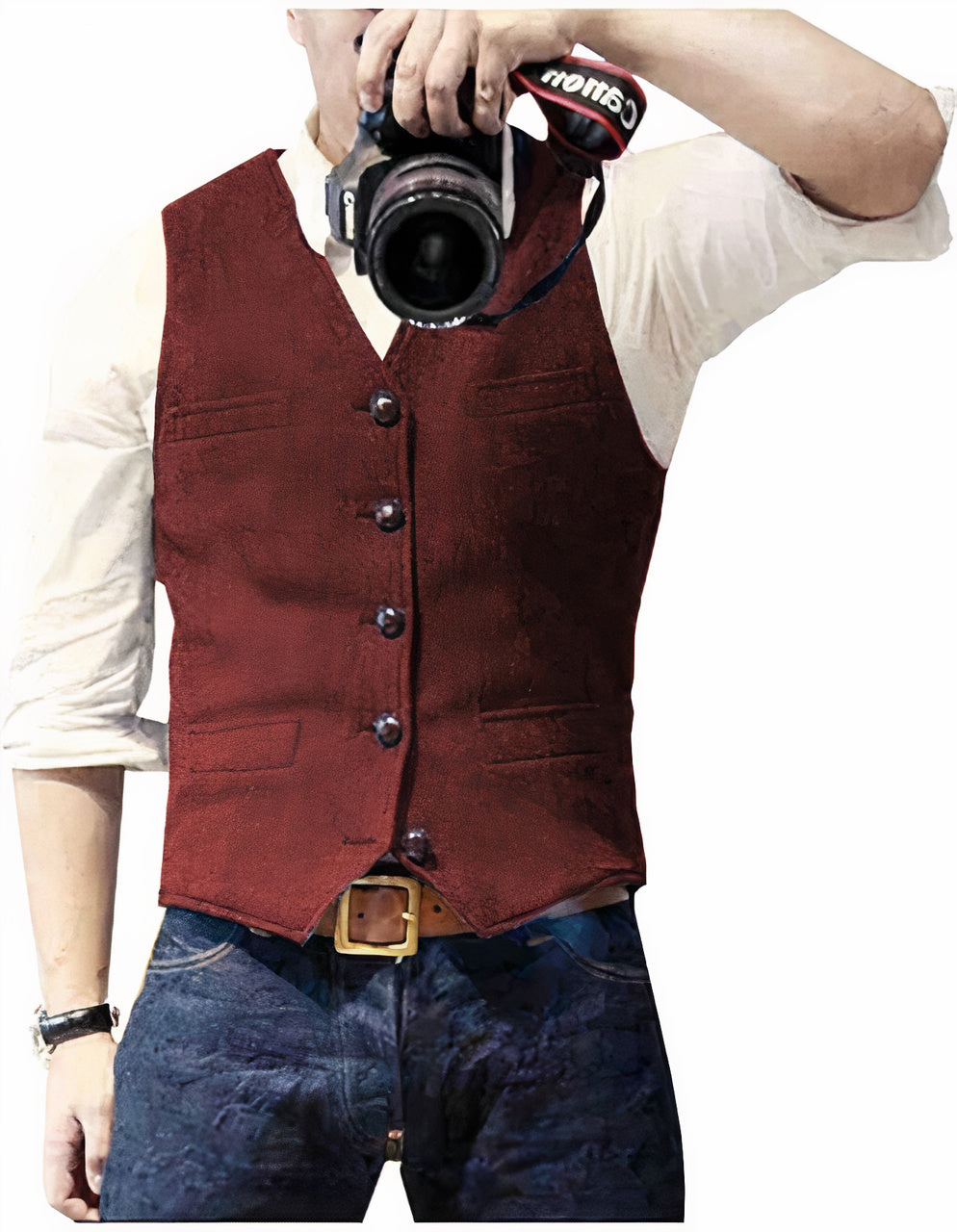 Chaleco Con Botones Para Hombre | Sin Mangas