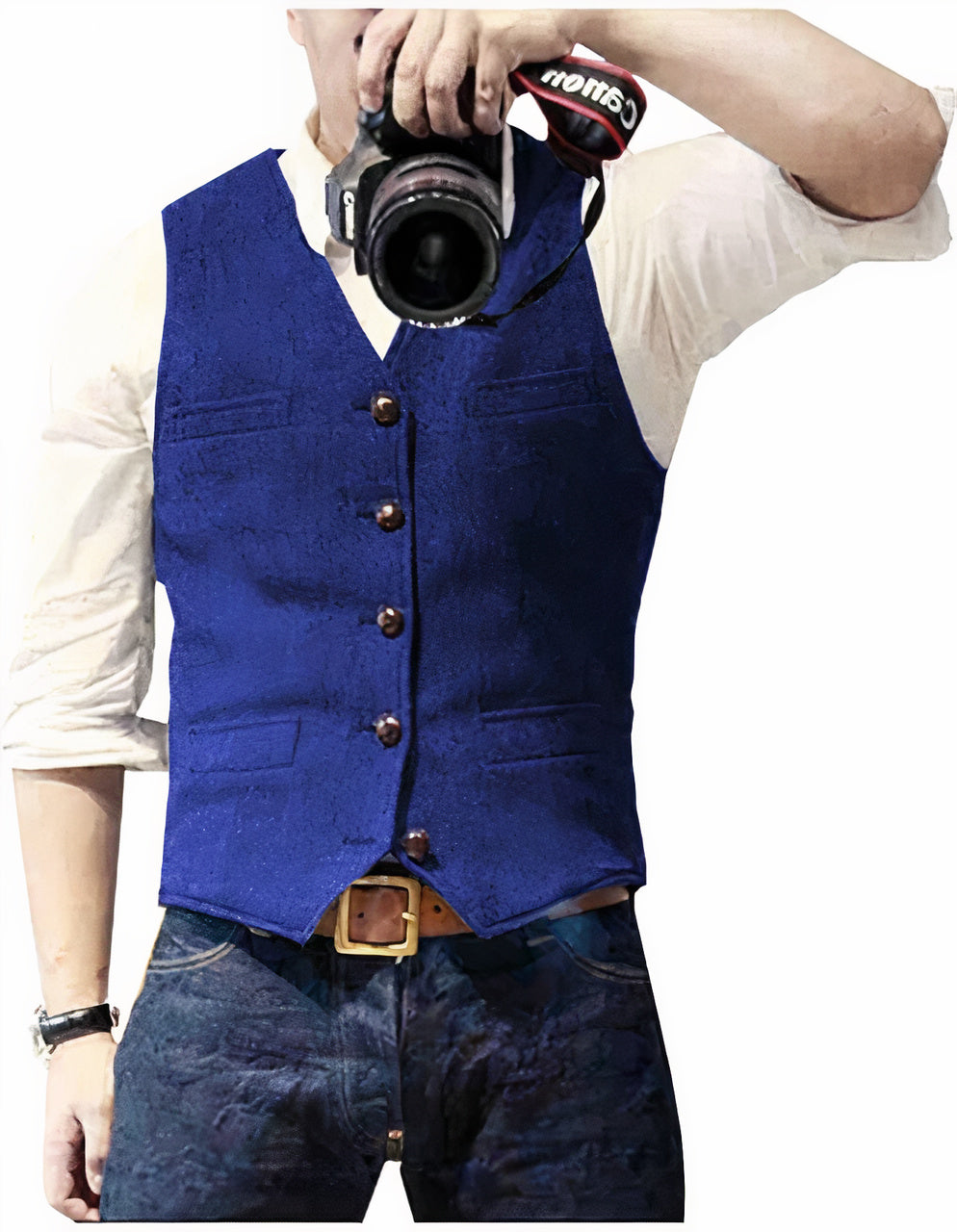 Chaleco Con Botones Para Hombre | Sin Mangas