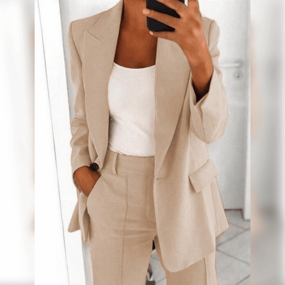 Traje De Dos Piezas Para Mujer | De Un Solo Pecho