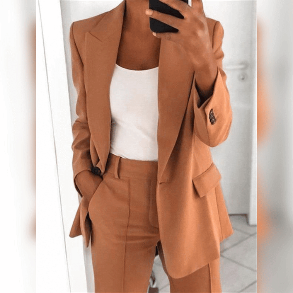 Traje De Dos Piezas Para Mujer | De Un Solo Pecho