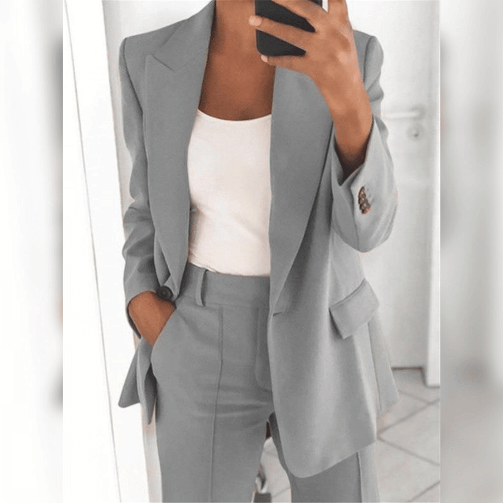 Traje De Dos Piezas Para Mujer | De Un Solo Pecho