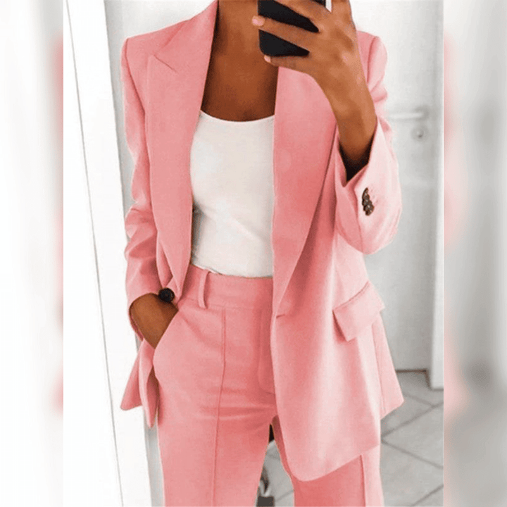 Traje De Dos Piezas Para Mujer | De Un Solo Pecho