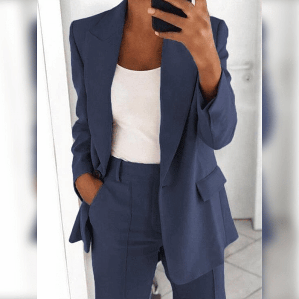 Traje De Dos Piezas Para Mujer | De Un Solo Pecho