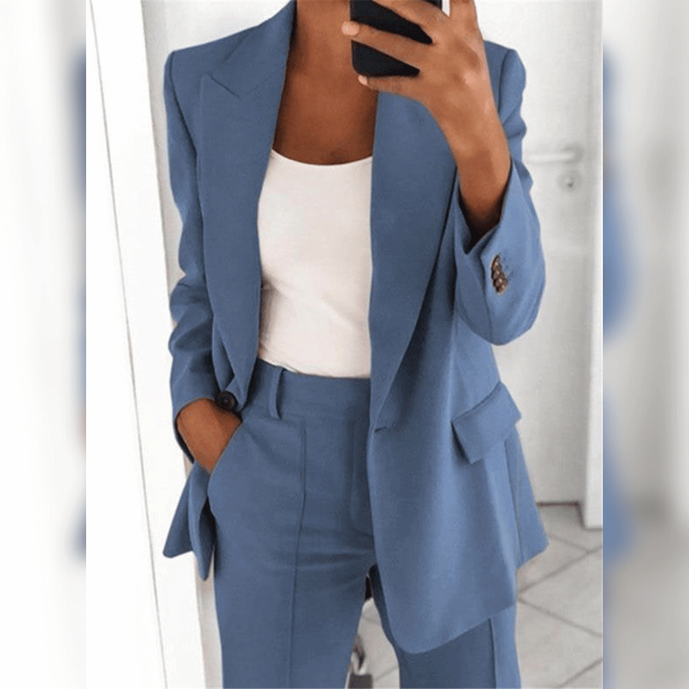 Traje De Dos Piezas Para Mujer | De Un Solo Pecho