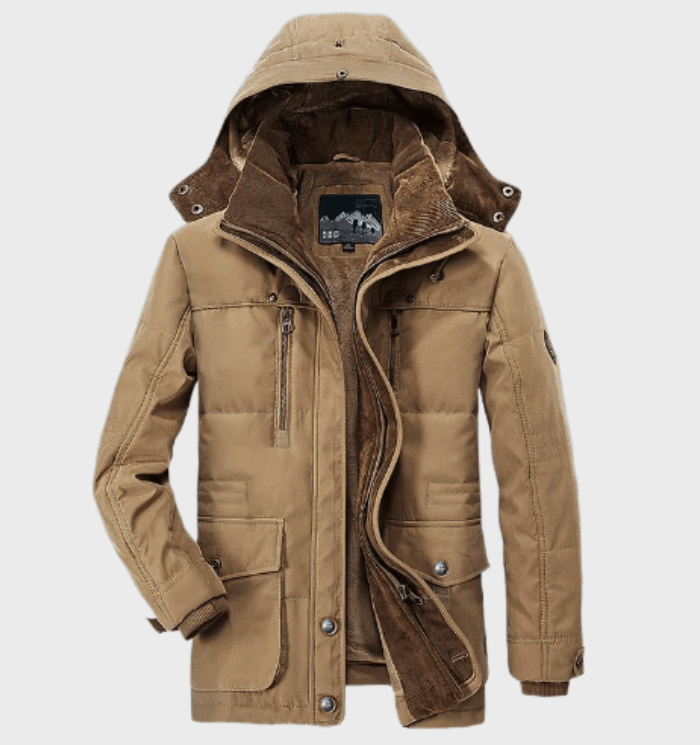 Chaqueta De Invierno Con Capucha Para Hombre | Multibolsillos