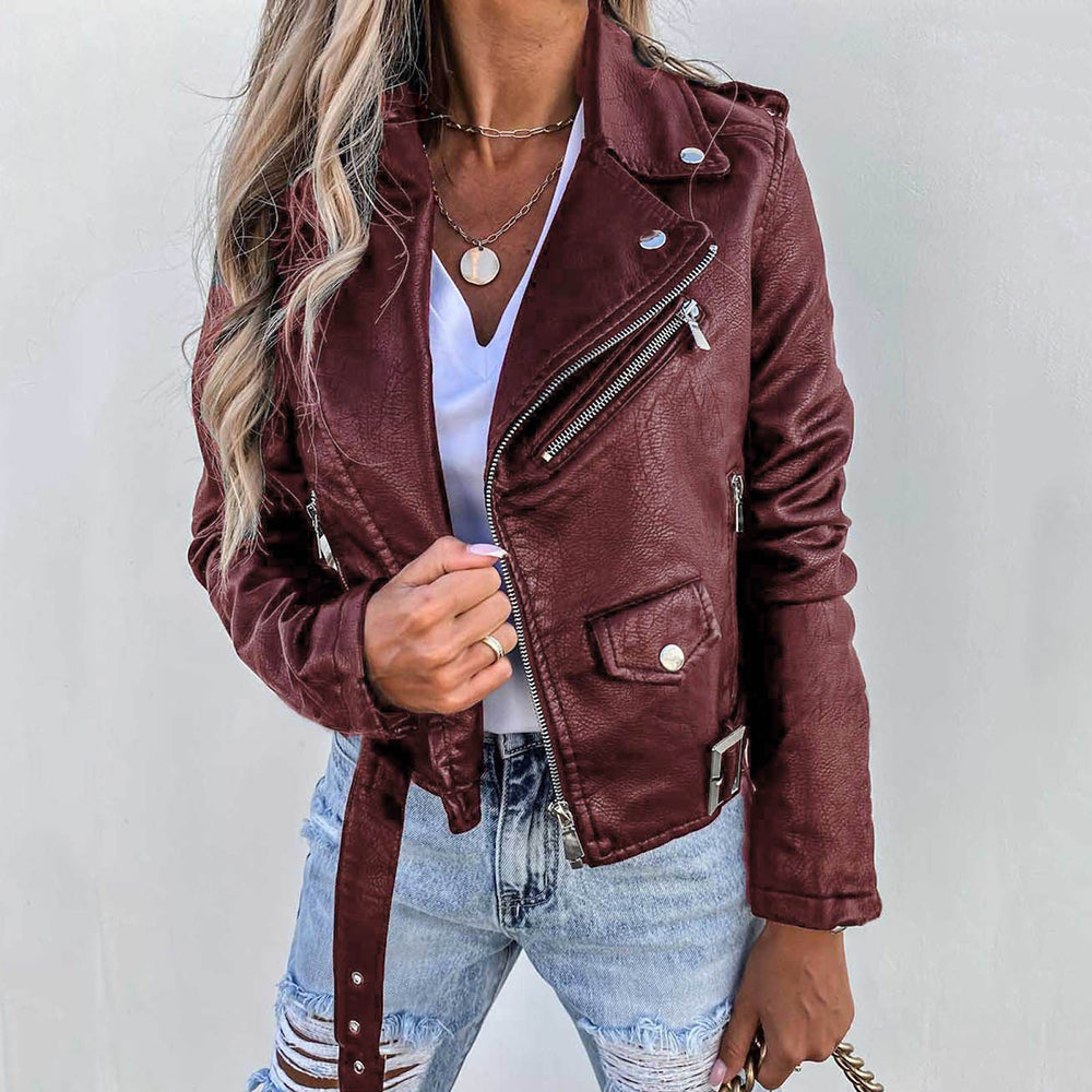 Chaqueta Corta Informal Para Mujer | Cremallera Frontal