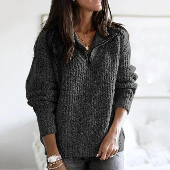 Jersey De Mujer Con Media Cremallera | De Punto
