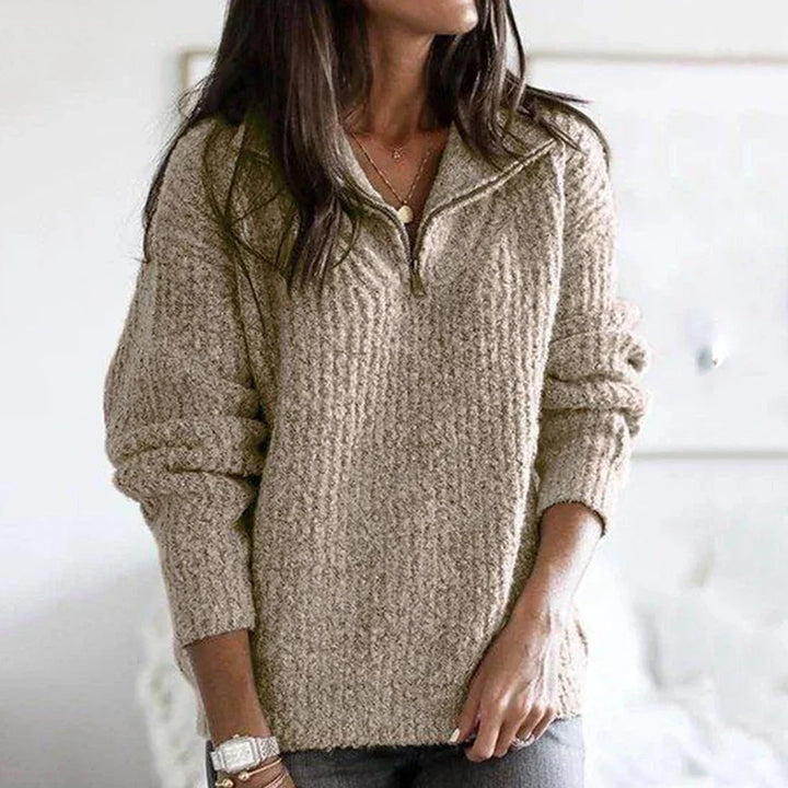 Jersey De Mujer Con Media Cremallera | De Punto