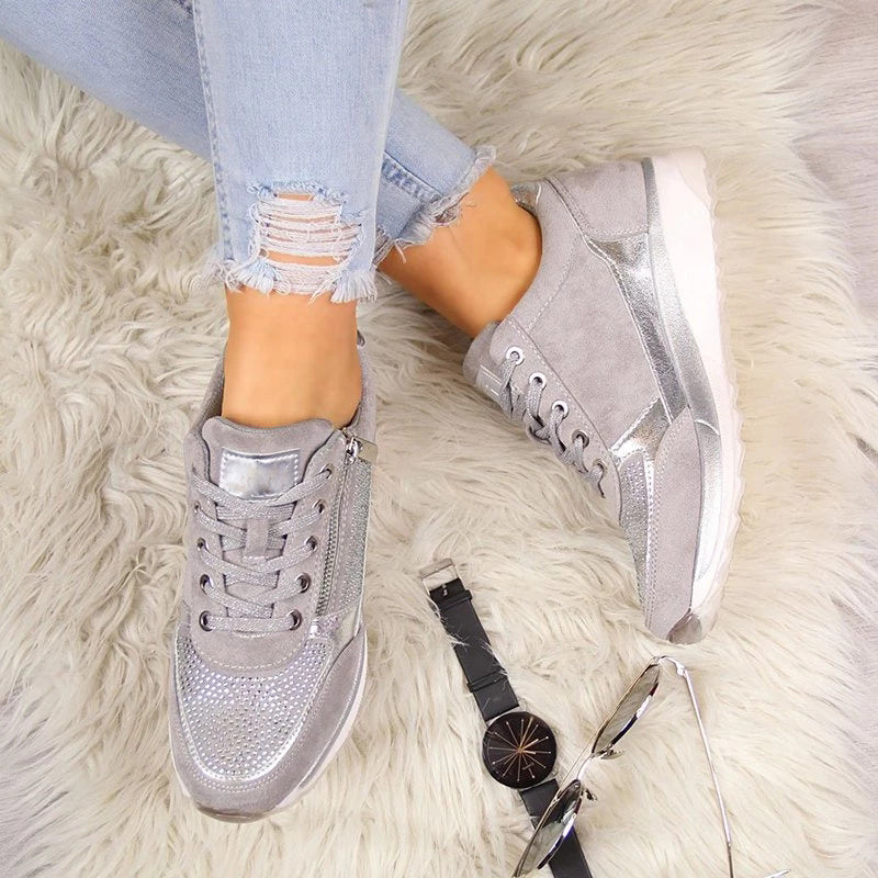 Zapatos Casuales Sin Cordones Para Mujer | Cremallera