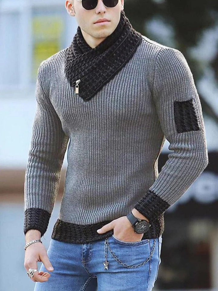 Jersey De Manga Larga De Punto Para Hombre | Corte Ajustado