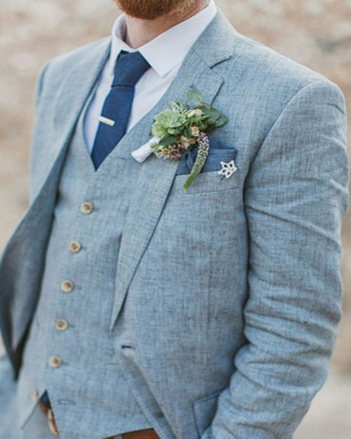 Traje Para Invitado De Boda De Tres Piezas De Verano Para Hombre | Moderno