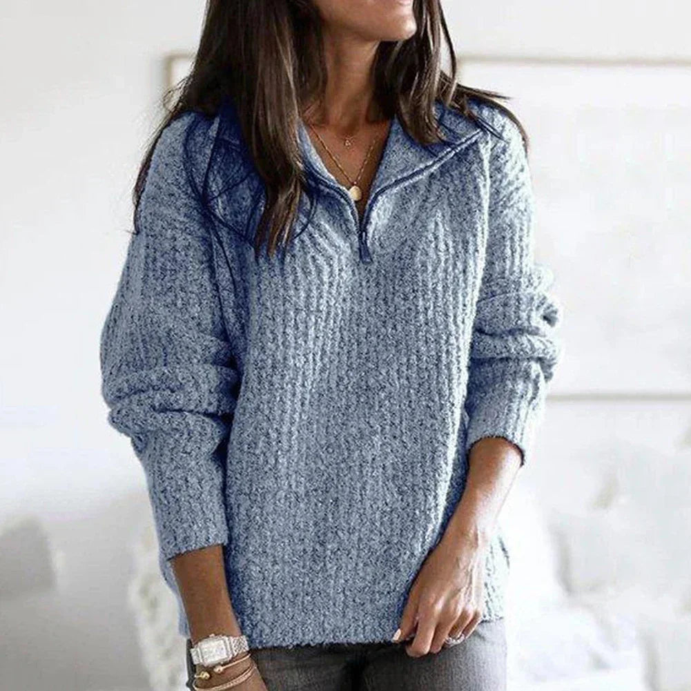 Jersey De Mujer Con Media Cremallera | De Punto